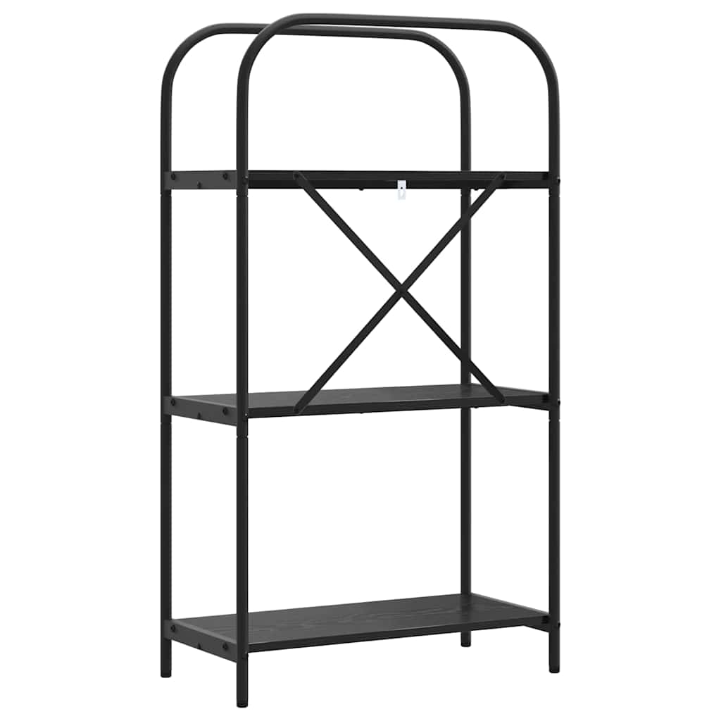 Bücherregal Schwarz Eichen-Optik 60 x 30 x 109 cm Holzwerkstoff