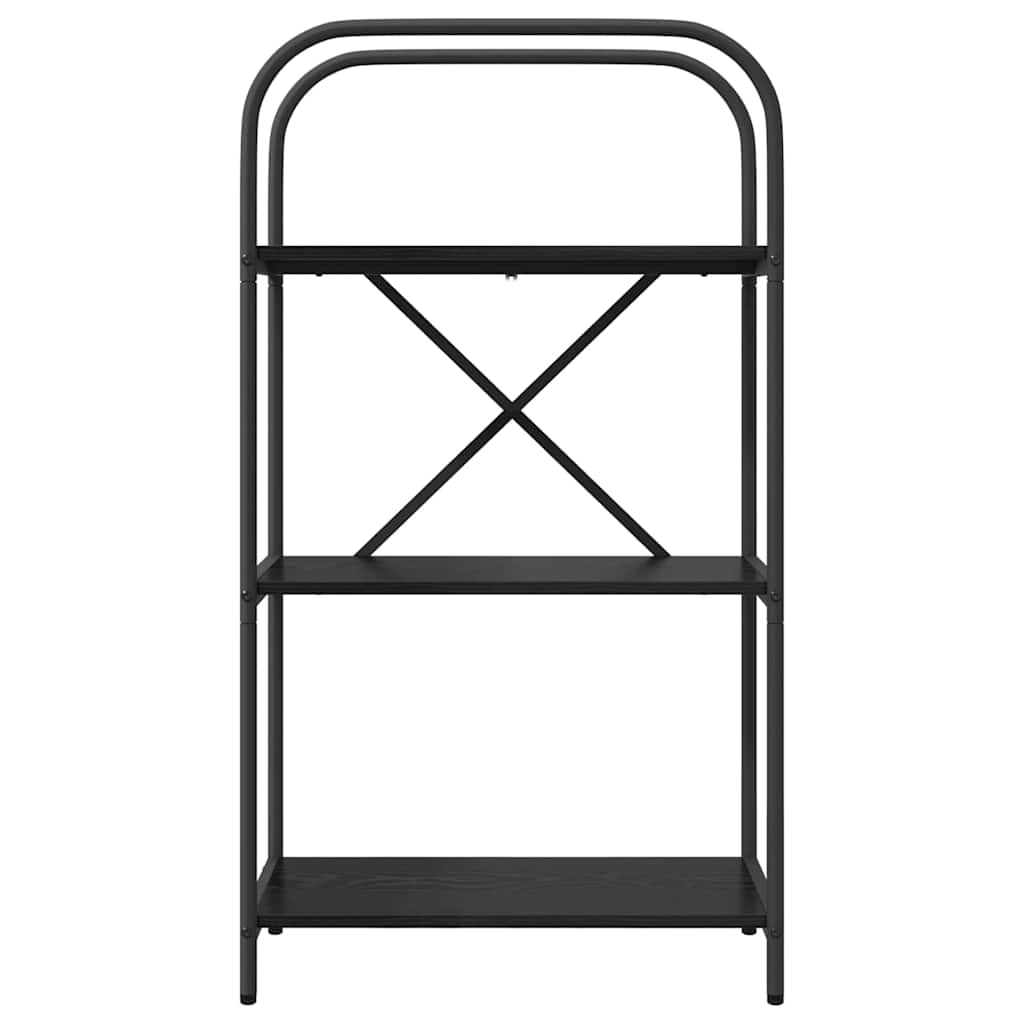 Bücherregal Schwarz Eichen-Optik 60 x 30 x 109 cm Holzwerkstoff