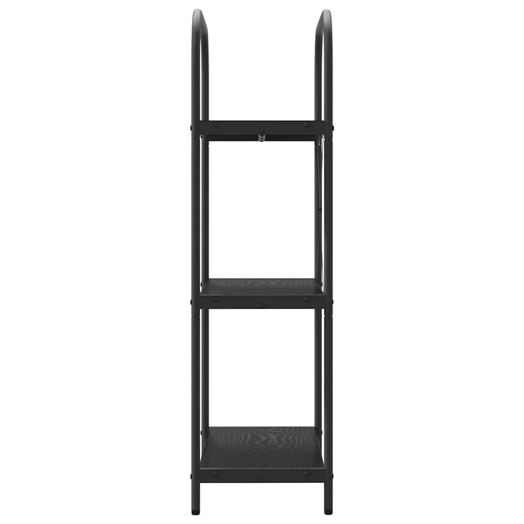 Bücherregal Schwarz Eichen-Optik 60 x 30 x 109 cm Holzwerkstoff