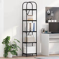 Bücherregal Schwarz Eichen-Optik 40 x 30 x 183 cm Holzwerkstoff