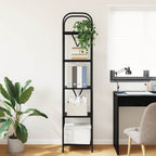 Bücherregal Schwarz Eichen-Optik 40 x 30 x 183 cm Holzwerkstoff