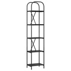 Bücherregal Schwarz Eichen-Optik 40 x 30 x 183 cm Holzwerkstoff