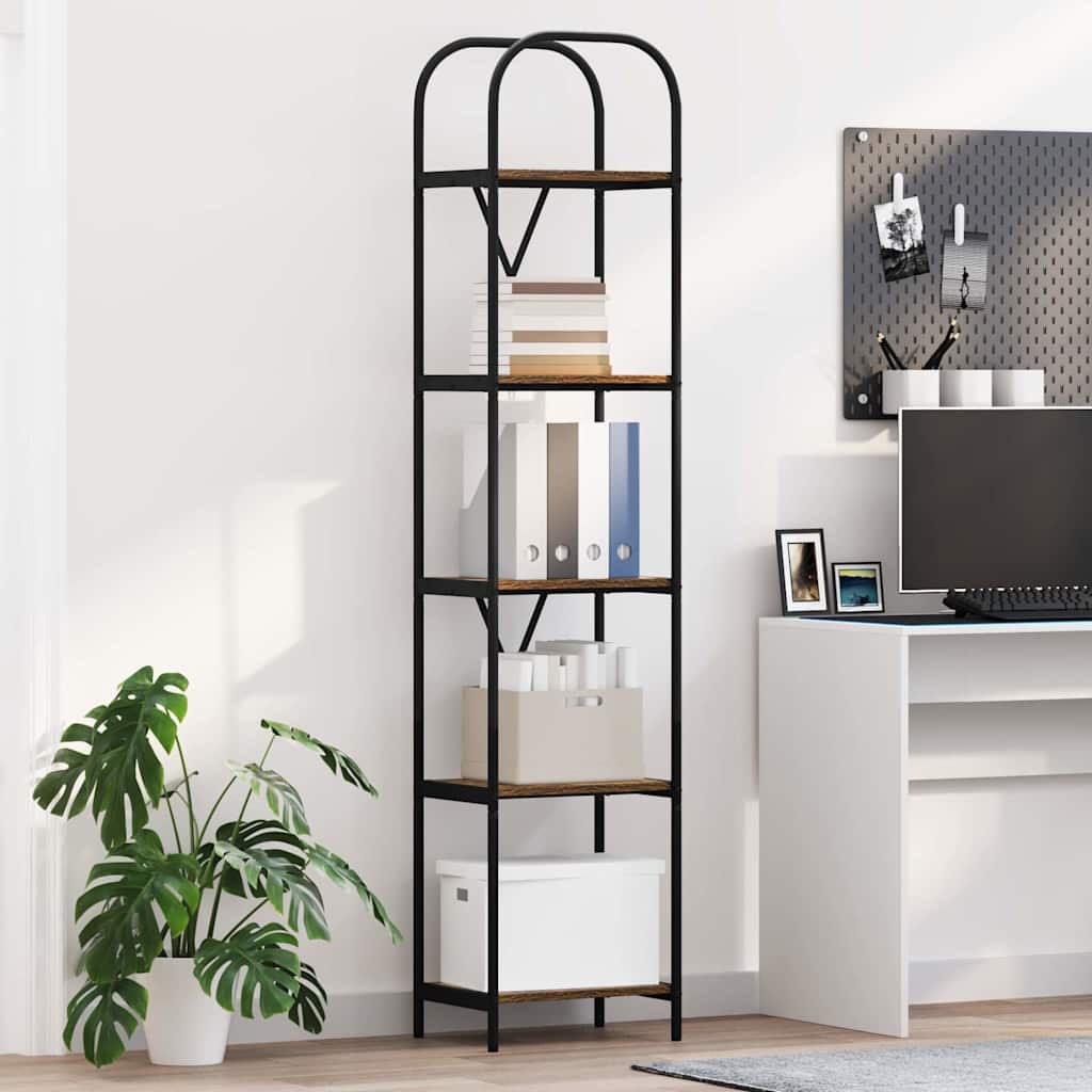 Bücherregal Geräucherte Eiche 40 x 30 x 183 cm Holzwerkstoff