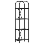 Bücherregal Schwarz Eichen-Optik 40 x 30 x 146 cm Holzwerkstoff