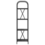 Bücherregal Schwarz Eichen-Optik 40 x 30 x 146 cm Holzwerkstoff