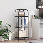 Bücherregal Schwarz Eichen-Optik 40 x 30 x 109 cm Holzwerkstoff