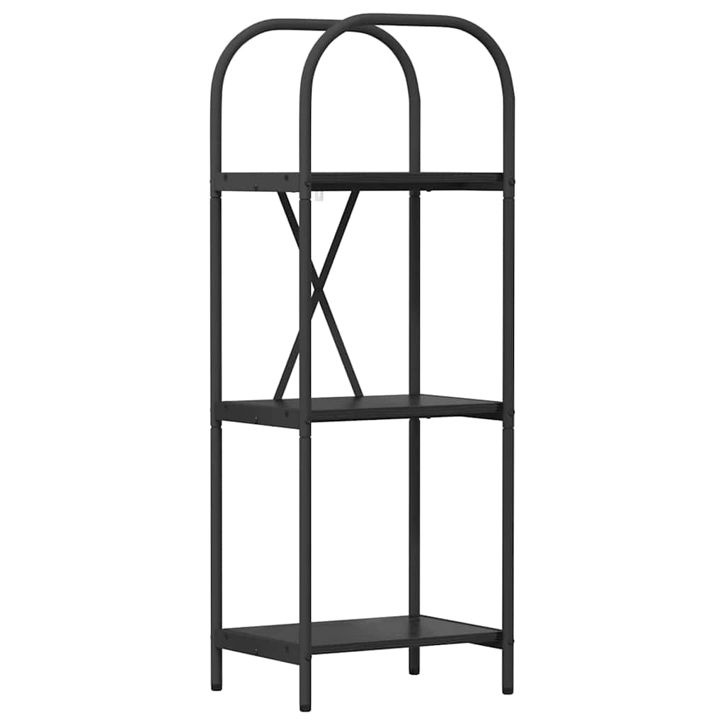Bücherregal Schwarz Eichen-Optik 40 x 30 x 109 cm Holzwerkstoff
