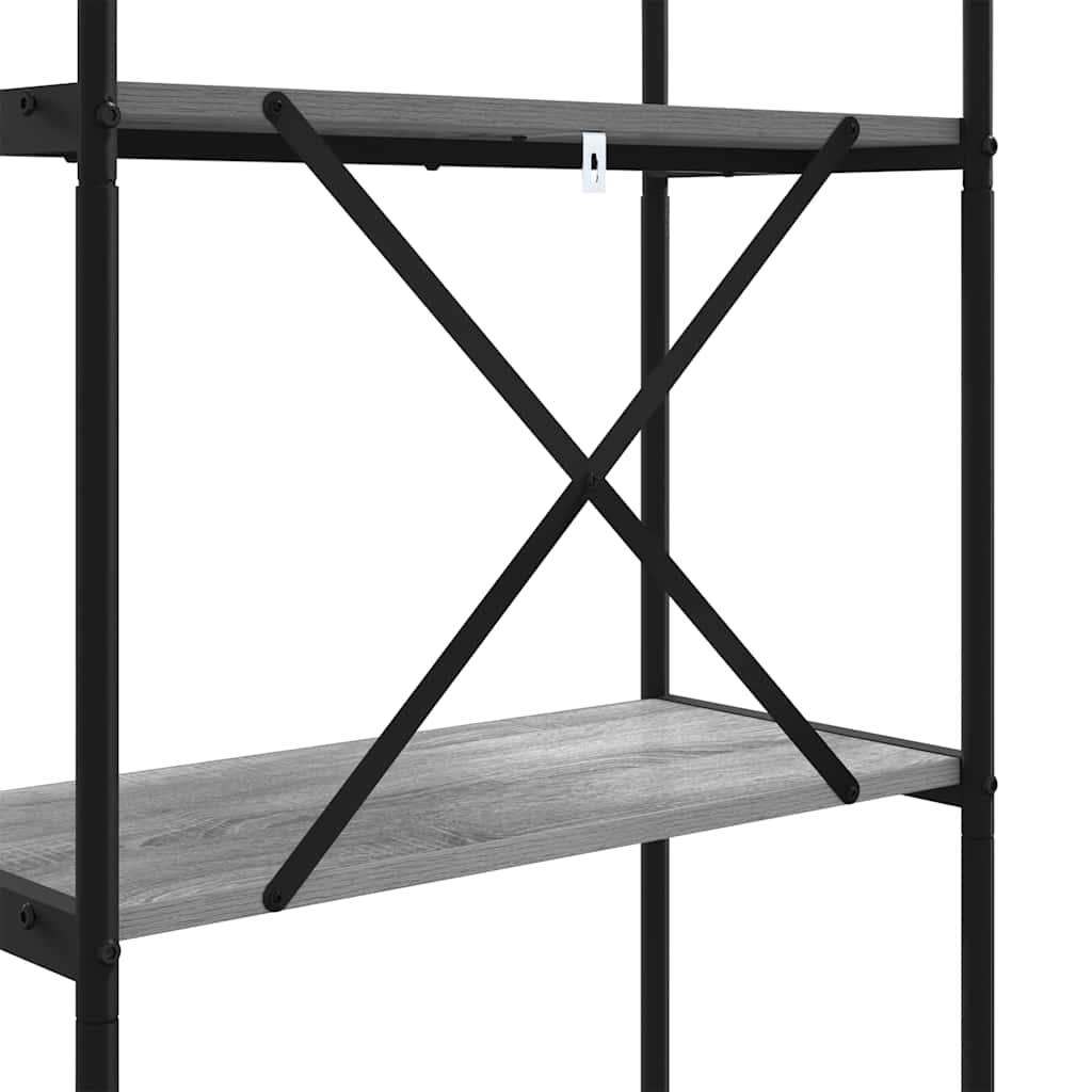 Bücherregal Graues Sonoma 80 x 30 x 183 cm Holzwerkstoff