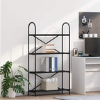 Bücherregal Schwarz Eichen-Optik 80 x 30 x 146 cm Holzwerkstoff