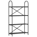 Bücherregal Schwarz Eichen-Optik 80 x 30 x 146 cm Holzwerkstoff