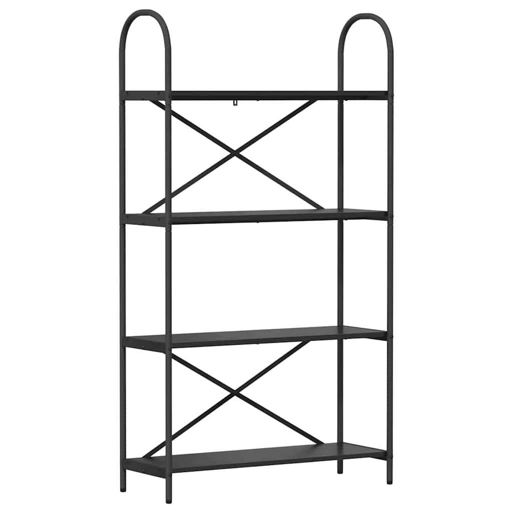 Bücherregal Schwarz Eichen-Optik 80 x 30 x 146 cm Holzwerkstoff