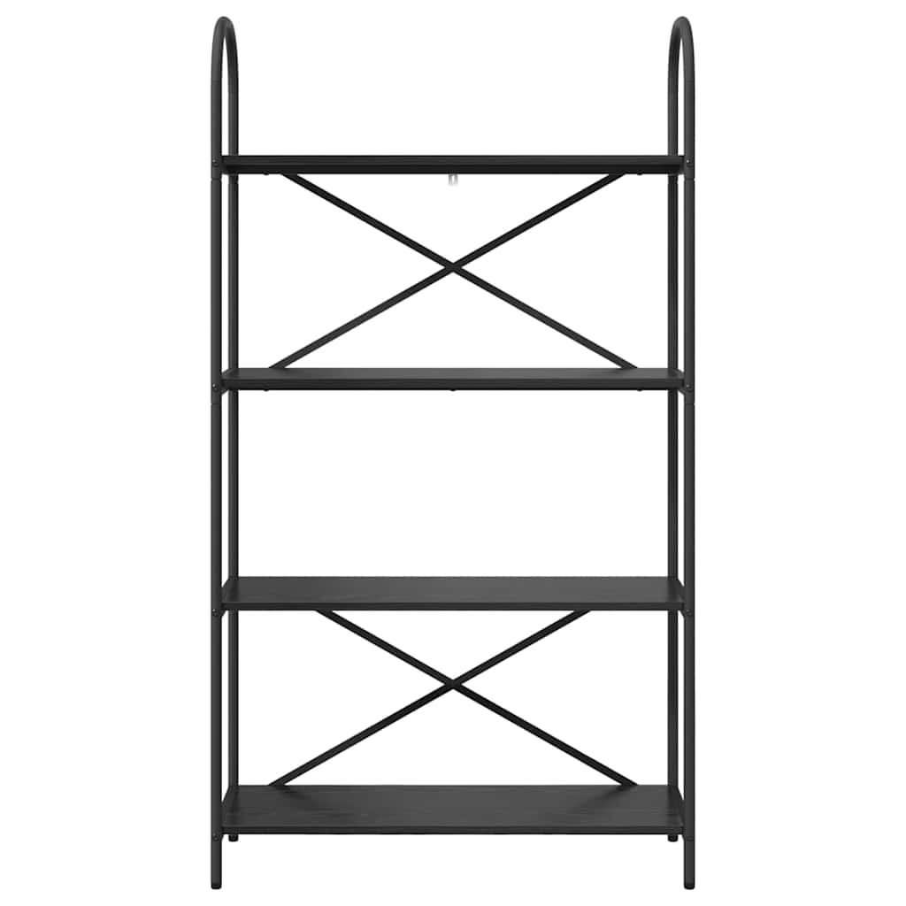 Bücherregal Schwarz Eichen-Optik 80 x 30 x 146 cm Holzwerkstoff