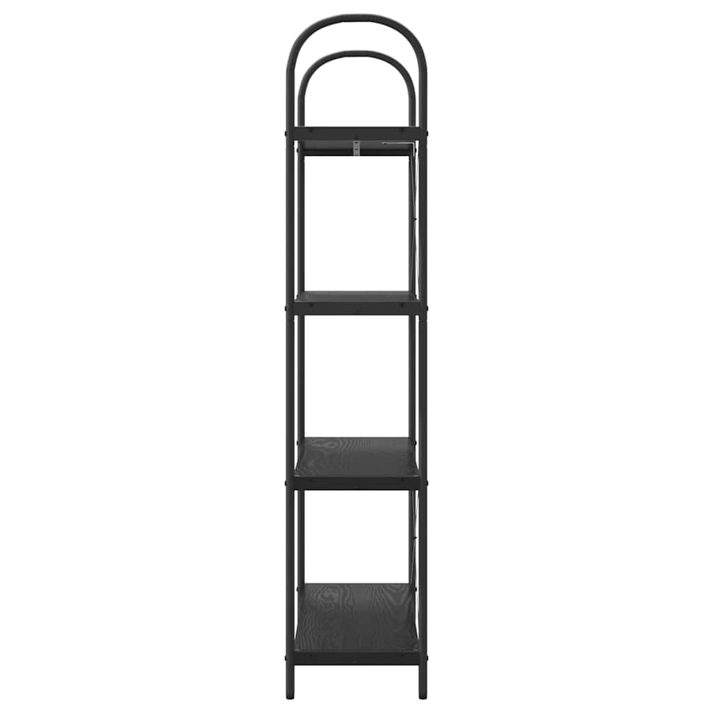Bücherregal Schwarz Eichen-Optik 80 x 30 x 146 cm Holzwerkstoff