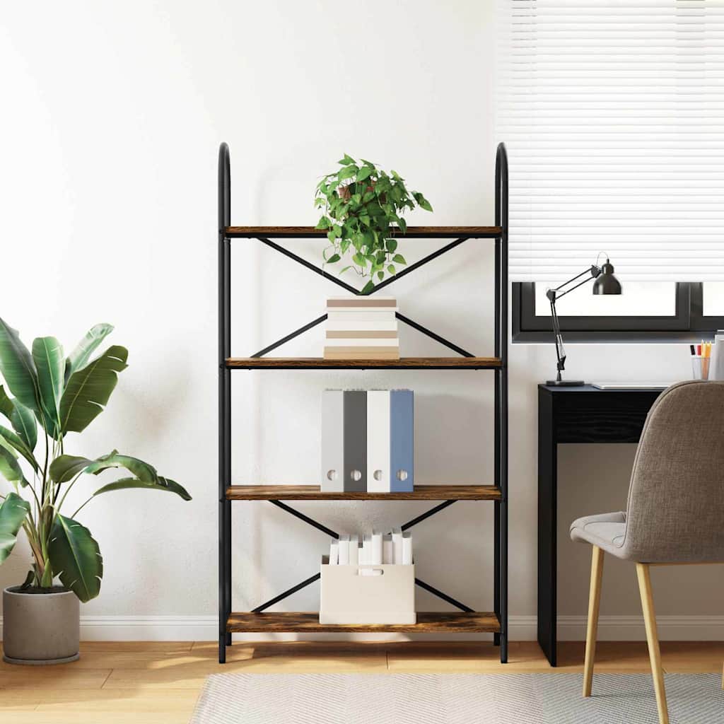 Bücherregal Geräucherte Eiche 80 x 30 x 146 cm Holzwerkstoff