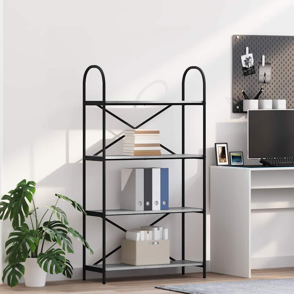 Bücherregal Graues Sonoma 80 x 30 x 146 cm Holzwerkstoff