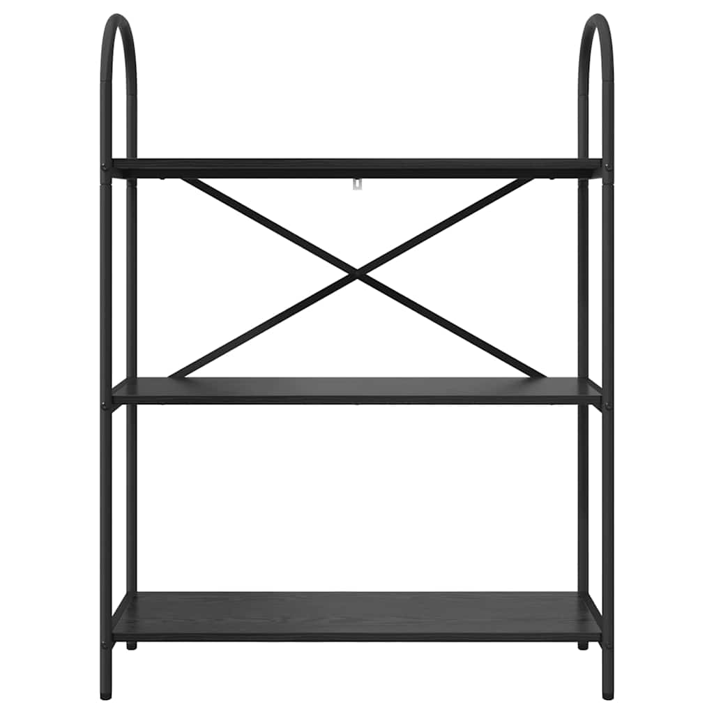 Bücherregal Schwarz Eichen-Optik 80 x 30 x 109 cm Holzwerkstoff