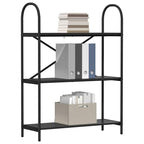 Bücherregal Schwarz Eichen-Optik 80 x 30 x 109 cm Holzwerkstoff