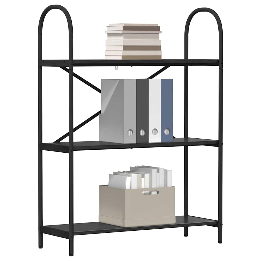 Bücherregal Schwarz Eichen-Optik 80 x 30 x 109 cm Holzwerkstoff