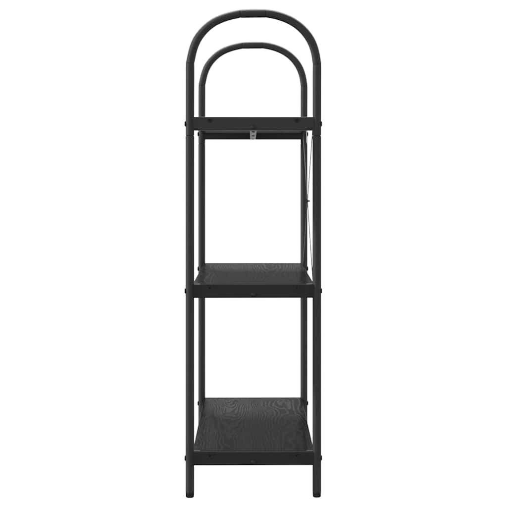 Bücherregal Schwarz Eichen-Optik 80 x 30 x 109 cm Holzwerkstoff