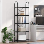 Bücherregal Schwarz Eichen-Optik 60 x 30 x 183 cm Holzwerkstoff