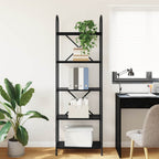 Bücherregal Schwarz Eichen-Optik 60 x 30 x 183 cm Holzwerkstoff