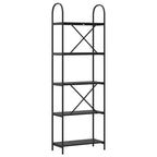 Bücherregal Schwarz Eichen-Optik 60 x 30 x 183 cm Holzwerkstoff