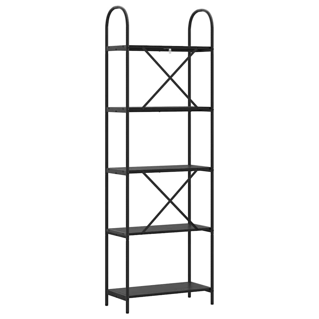 Bücherregal Schwarz Eichen-Optik 60 x 30 x 183 cm Holzwerkstoff