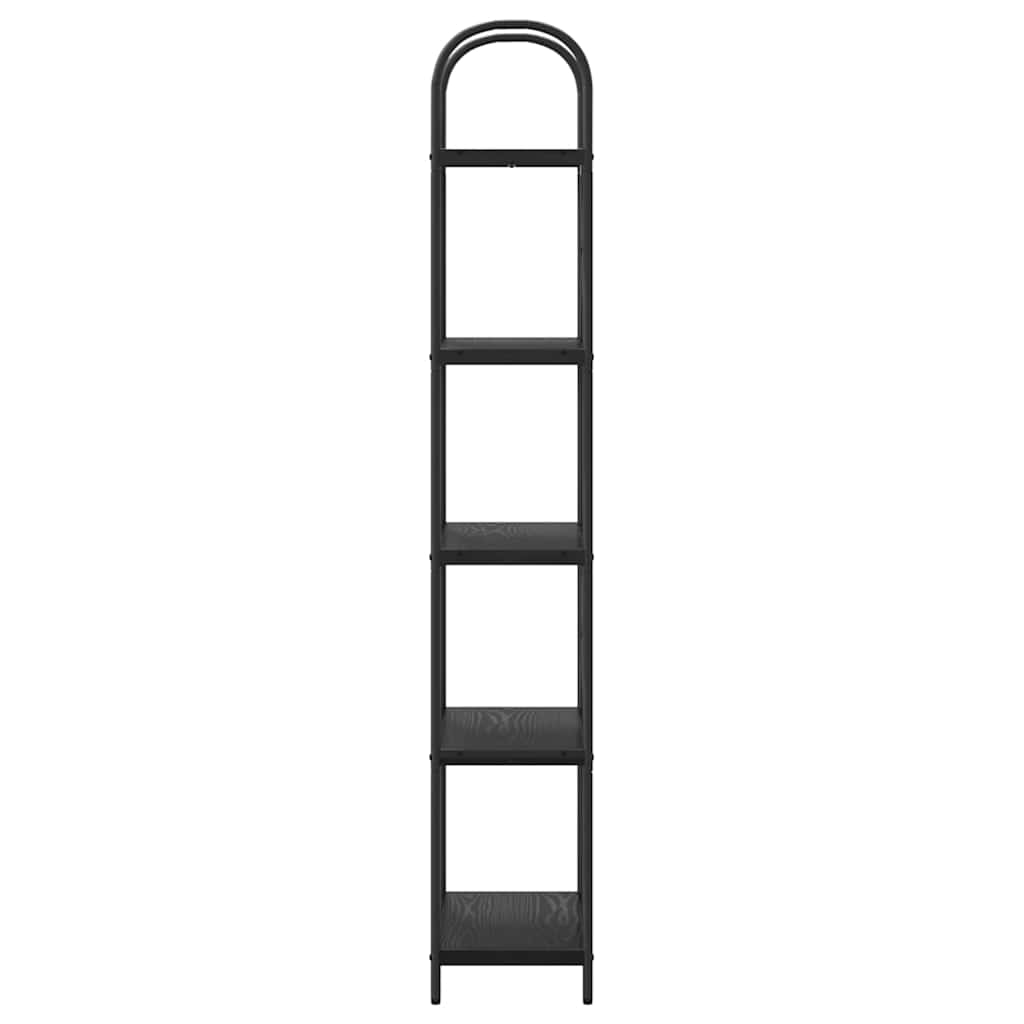 Bücherregal Schwarz Eichen-Optik 60 x 30 x 183 cm Holzwerkstoff