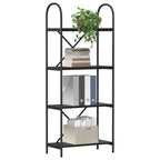 Bücherregal Schwarz Eichen-Optik 60 x 30 x 146 cm Holzwerkstoff