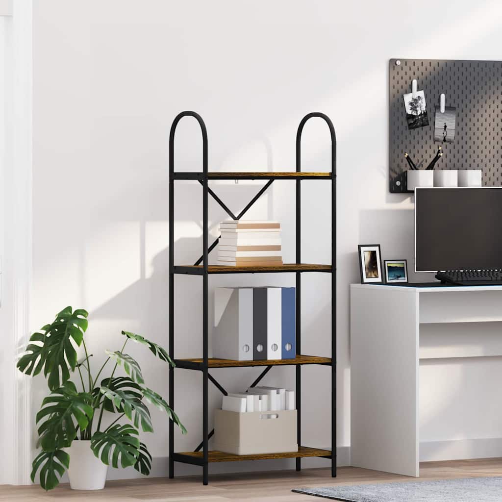 Bücherregal Geräucherte Eiche 60 x 30 x 146 cm Holzwerkstoff