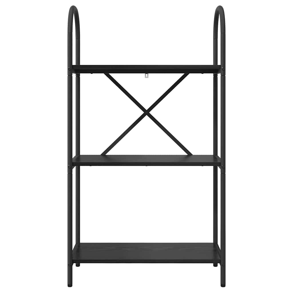 Bücherregal Schwarz Eichen-Optik 60 x 30 x 109 cm Holzwerkstoff