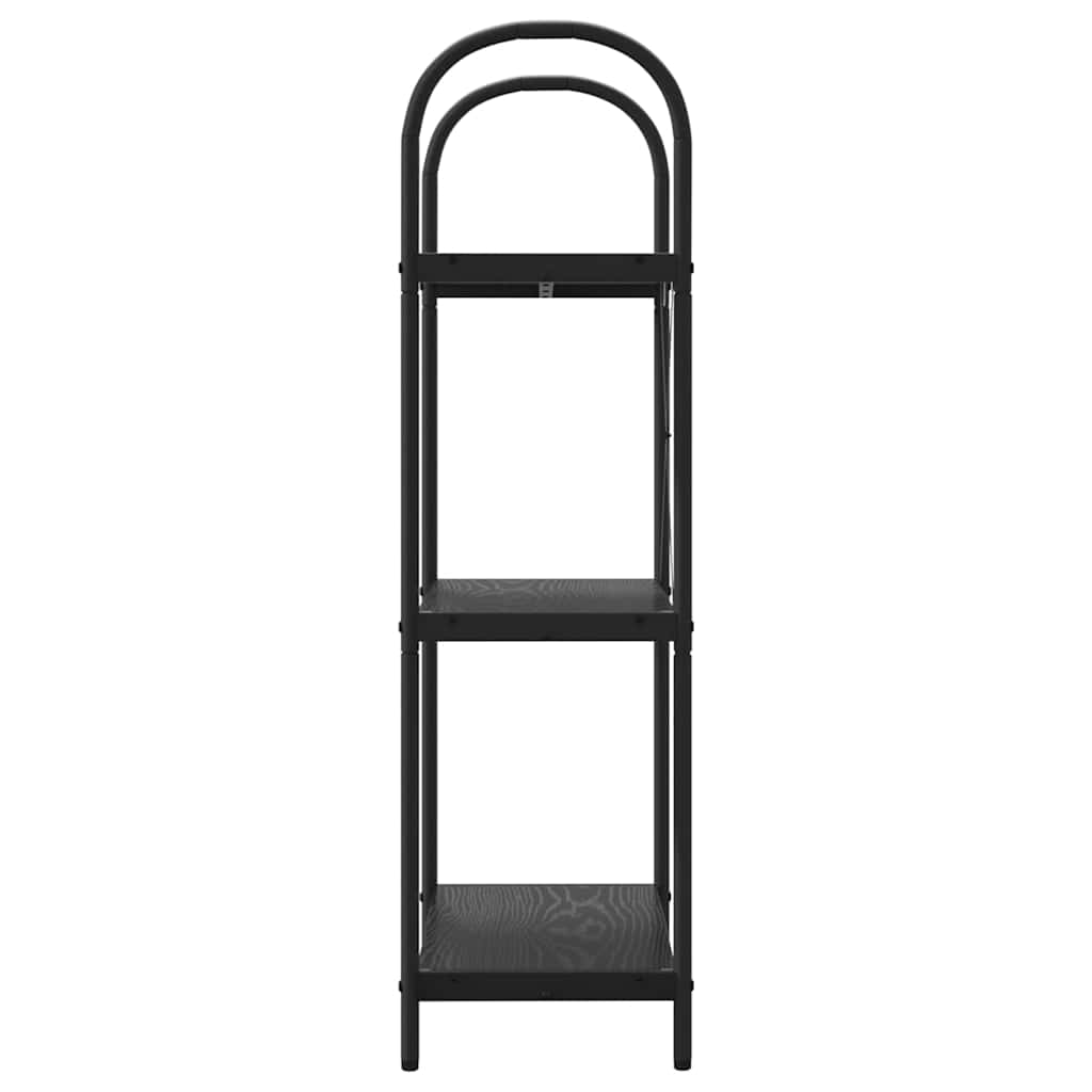 Bücherregal Schwarz Eichen-Optik 60 x 30 x 109 cm Holzwerkstoff