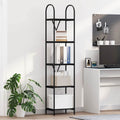 Bücherregal Schwarz Eichen-Optik 40 x 30 x 183 cm Holzwerkstoff