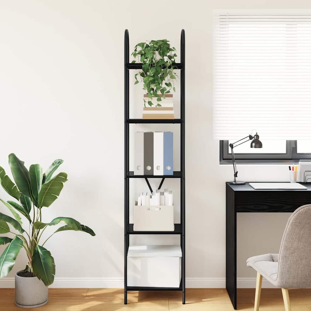Bücherregal Schwarz Eichen-Optik 40 x 30 x 183 cm Holzwerkstoff
