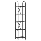 Bücherregal Schwarz Eichen-Optik 40 x 30 x 183 cm Holzwerkstoff