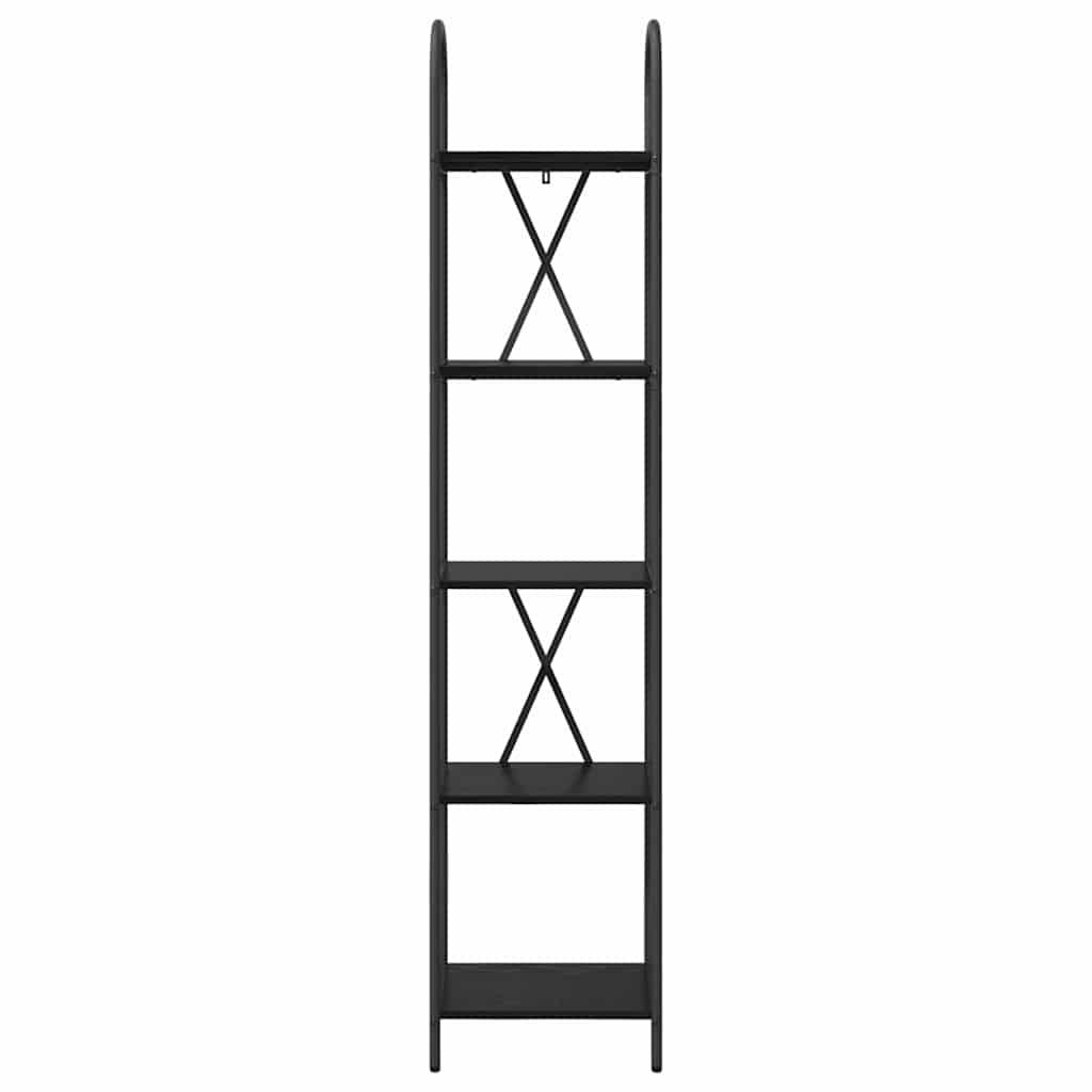 Bücherregal Schwarz Eichen-Optik 40 x 30 x 183 cm Holzwerkstoff