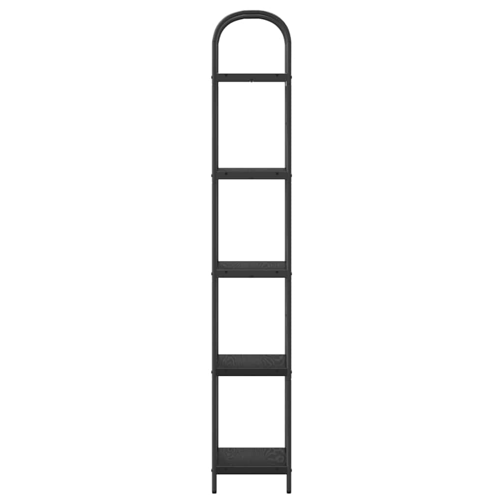 Bücherregal Schwarz Eichen-Optik 40 x 30 x 183 cm Holzwerkstoff