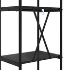 Bücherregal Schwarz Eichen-Optik 40 x 30 x 146 cm Holzwerkstoff