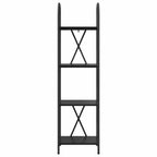 Bücherregal Schwarz Eichen-Optik 40 x 30 x 146 cm Holzwerkstoff