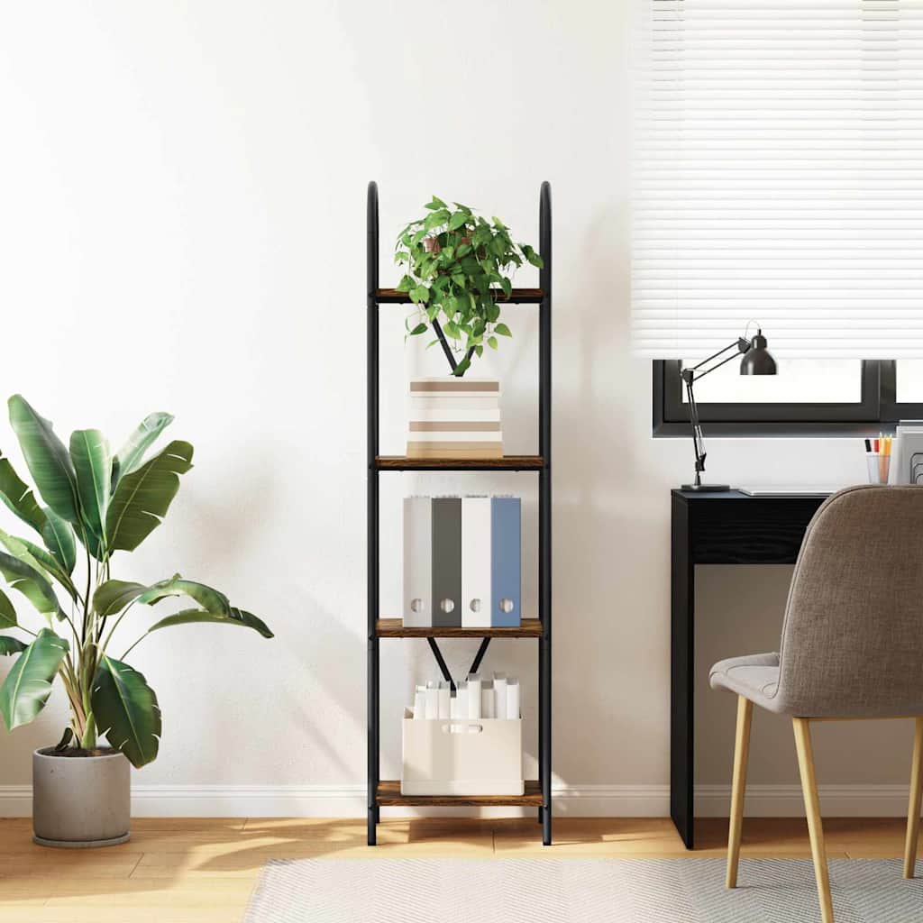 Bücherregal Geräucherte Eiche 40 x 30 x 146 cm Holzwerkstoff