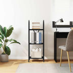 Bücherregal Schwarz Eichen-Optik 40 x 30 x 109 cm Holzwerkstoff