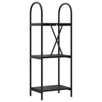 Bücherregal Schwarz Eichen-Optik 40 x 30 x 109 cm Holzwerkstoff