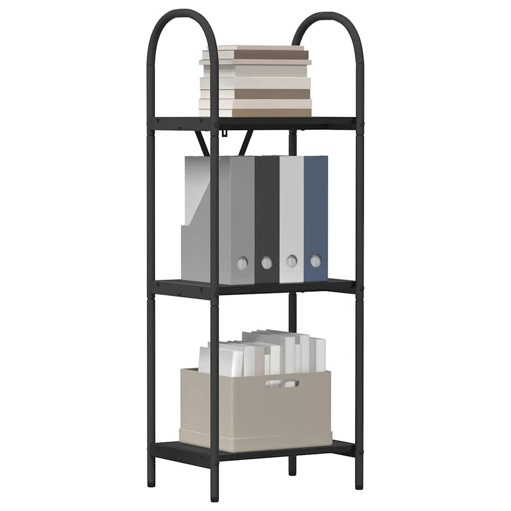 Bücherregal Schwarz Eichen-Optik 40 x 30 x 109 cm Holzwerkstoff