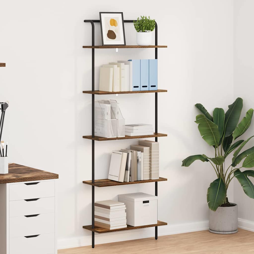 Bücherregal Geräucherte Eiche 60 x 24 x 168 cm Holzwerkstoff