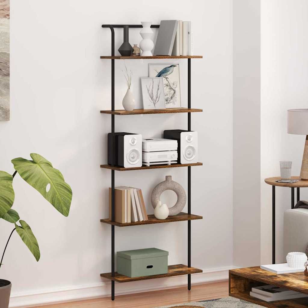 Bücherregal Geräucherte Eiche 60 x 24 x 168 cm Holzwerkstoff