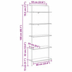 Bücherregal Geräucherte Eiche 60 x 24 x 168 cm Holzwerkstoff