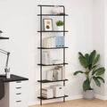 Bücherregal Schwarz Eichen-Optik 60 x 24 x 203 cm Holzwerkstoff