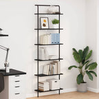 Bücherregal Schwarz Eichen-Optik 60 x 24 x 203 cm Holzwerkstoff