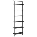 Bücherregal Schwarz Eichen-Optik 60 x 24 x 203 cm Holzwerkstoff