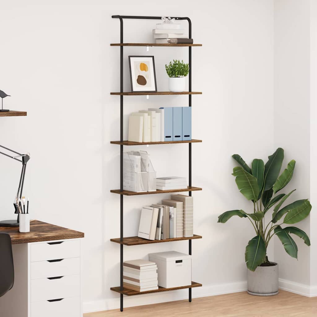 Bücherregal Geräucherte Eiche 60 x 24 x 203 cm Holzwerkstoff
